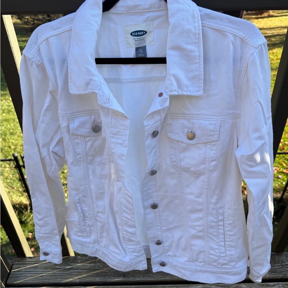 Old Navy Women's Bright White Jean Jacket